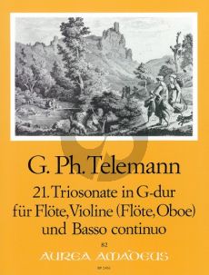 Telemann Trio Sonata G-major TWV 42:G12 Flute[Vi.]-Violin[Fl./Ob.]-Bc)
