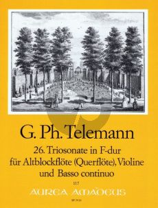 Telemann Trio Sonata F-major TWV 42:F6 Treble Rec.[Fl.]-Violin[Fl./Ob.]-Bc