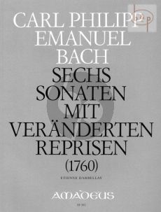 Bach 6 Sonaten mit veränderten Reprisen Wq 50 Clavier (Etienne Darbellay)