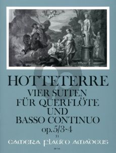 Hotteterre 4 Suiten Op.5 Vol.2 (No.3-4) Flöte (Oboe/Violine)-Bc (Oskar Peter)