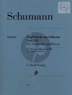 5 Stucke im Volkston Op.102 fur Violoncello und Klavier