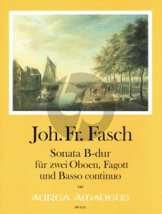 Fasch Sonate B-dur 2 Oboen (Flöten)-Fagott und Bc. (Part./Stimmen) (ed. Wolfgang Kostujak) (Erstdruck)