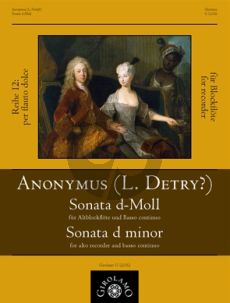 Sonata d-moll (L. Detry? fl. 1721-1727)