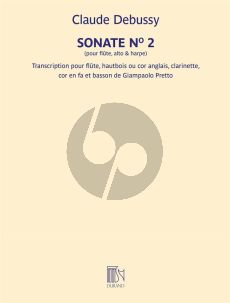 Debussy Sonate No. 2 for Woodwind Quintet Score-Parts (orig. Flûte, Alto & Harpe) (arr. Giampalo Pretto)