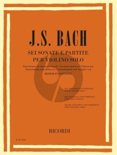 Bach 6 Sonate e Partite per Violino solo (edited by Rodolfo Lipizer)