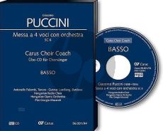 Puccini Messa a 4 Voici (Messa di Gloria) Soli-Chor-Orchester Bass Chorstimme CD (Carus Choir Coach)