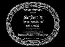 Valentine 4 Sonaten Altblockflöte und Cembalo (Hildemarie Peter)