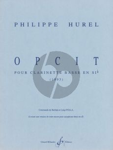 Hurel Opcit Solo B-flat clarinet (1993)