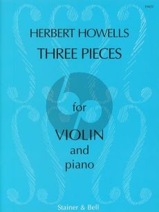 Howells 3 Pieces Op.28 Violin-Piano (grade 4-6)