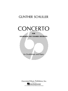 Schuller Concerto Double Bass-Chamber Orchestra Double Bass Solo Part