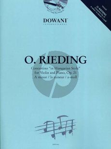 Rieding Concertino a-minor Op.21 (Hungarian Style) Violin-Piano (1 - 3 pos.) (Bk-Cd) (Dowani)