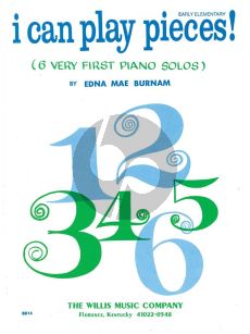 Burnam I Can Play Pieces Vol. 1 Piano (early elementary level)