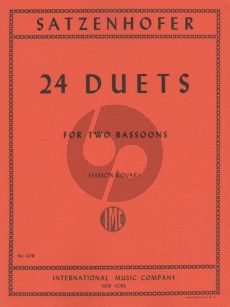 Satzenhofer 24 Duets 2 Bassoons (Score (Kovar)