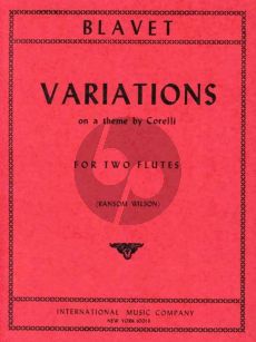 Blavet Variations on a theme by Corelli for 2 Flutes (edited by Ransom Wilson)