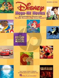 Disney Mega-Hit Movies for Easy Piano (38 Contemporary Classics from the Little Mermaid to High School Musical 2)