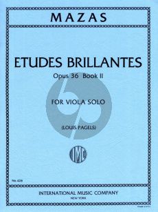 Mazas Etudes Brillantes Op.36 Vol.2 Viola (Edited by Louis Pagels)