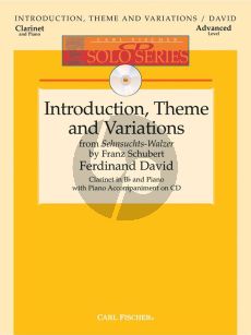 David ntroduction-Theme & Variations (from Sehnsuchts-Walzer by Schubert) (Clar.-Piano) (Bk-Cd)