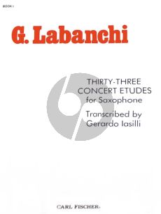 Labanchi 33 Concert Etudes for Saxophone Book 1 (transcr. by Gerardo Iasilli)