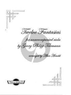 Telemann 12 Fantasias for Viola solo (arr. Alan Arnold)