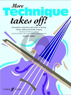 Cohen More Technique Takes Off! (Interm. Violin Duets and Studies Vibrato-Shifting-Double Stopping) (grade 4 +)