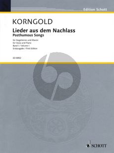 Korngold Lieder aus dem Nachlass Vol.1 (Medium Voice)