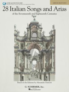 28 Italian Songs and Arias of the 17th. and 18th. Centuries Medium High Voice Book with Audio online (based on the editions of A. Parisotti) (edited by Richard Walters)