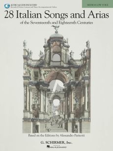 28 Italian Songs and Arias of the 17th. and 18th. Centuries Medium Low Book with Audio online (based on the editions of A. Parisotti) (edited by Richard Walters)