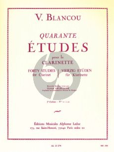 Blancou 40 Etudes Vol.2 Clarinette (Delecluse)