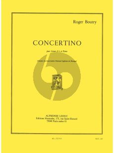 Boutry Concertino pour Trompette et Piano