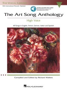 Art Song Anthology High Voice (40 Songs in English-French- German-Italian and Spanish) (Book with Audio online) (Richard Walters)
