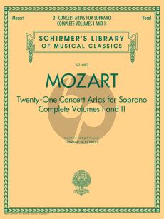 Mozart 21 Concert Arias for Soprano (Vol.1 - 2 Complete) Soprano Voice-Piano (Lorraine Noel Finney)