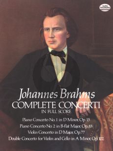 Brahms Complete Concerti Fullscore (Dover)