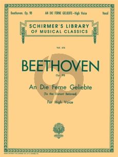Beethoven An die Ferne Geliebte - To the Distant Beloved Op.98 for High Voice and Piano (German/English) (Krehbiel)