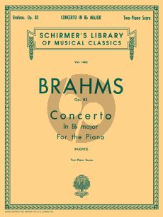 Brahms Concerto No.2 B-flat major Op.83 Piano and Orchestra (red. 2 pianos) (Edwin Hughes)
