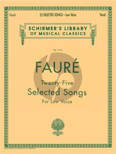 Faure 25 Selected Songs Low Voice-Piano