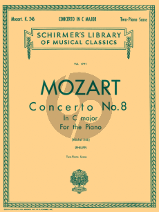 Mozart Concerto C-major KV 246 (Piano-Orchestra (red. 2 Piano's) (edited by Isidor Philipp)