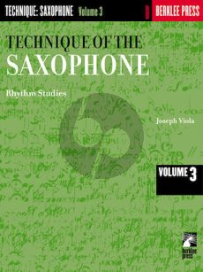 Viola Technique of the Saxophone Vol.3 Rhythm Studies