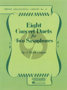 Beach Cragun 8 Concert Duets for 2 Saxophones