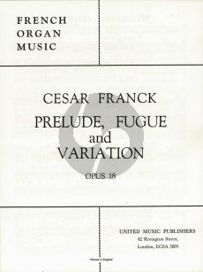 Franck Prelude-Fugue & Variation Op.18 Organ
