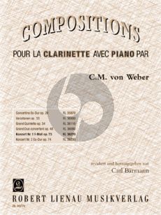 Weber Konzert No.1 f-moll Op.73 (J114) Klarinette-Klavier (Baermann)