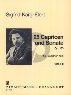 Karg-Elert 25 Capricen & Sonate Op. 153 Vol. 2 Saxophon