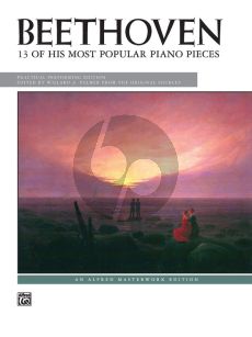 Beethoven 13 of his most popular Pieces Piano solo (Willard A. Palmer)