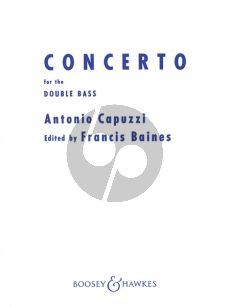 Capuzzi Concerto for Double Bass and Piano (edited by Francis Baines)