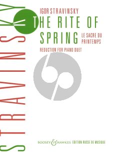 Strawinsky Sacre du Printemps - Rite of Spring Ballet. Reduction for Piano Duet by the Composer