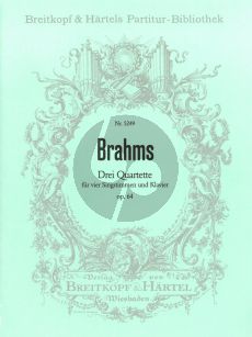 3 Quartette opus 64 (SATB-Klavier) (U.Mahlert)