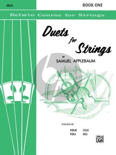 Album Duets for Strings Vol.1 for 2 Violonellos (edited by Samuel Applebaum) (Belwin Course for Strings)