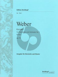 Weber Konzert No.2 Es-dur Op.74 Klarinette-Klavier (Hauswald)