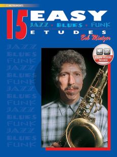 Mintzer 15 Easy Jazz Blues & Funk Etudes for Flute or other C Instruments Book with Audio Online