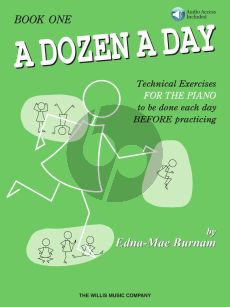 Burnam A Dozen a Day Vol.1 for Piano Book with Audio Online