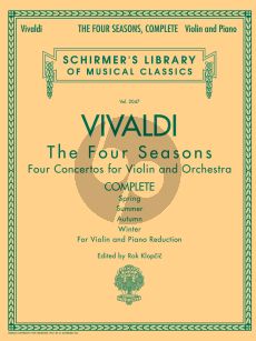 Vivaldi 4 Seasons - 4 Jahreszeiten Op. 8 Violin and Piano (Complete) (edited by Rok Klopcic)